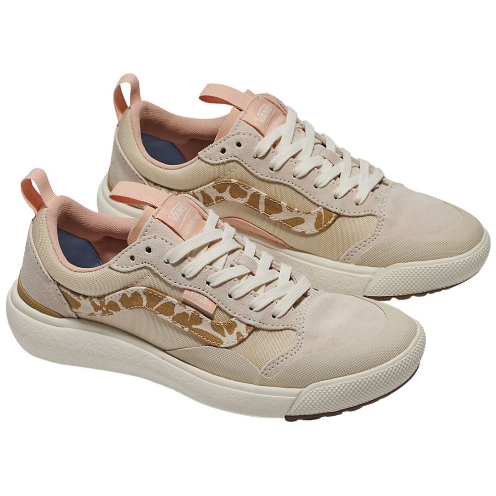 Vans Cream and Tan Sneakers with Modern Design